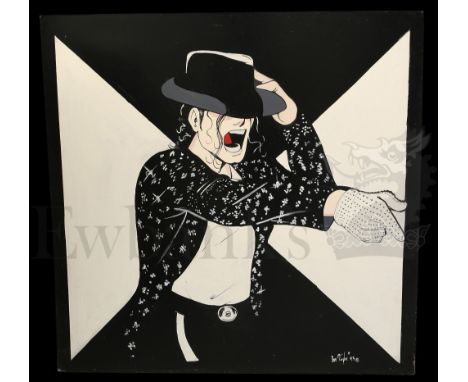 † Michael Jackson (1992) A large painting by noted pop art/comic artist Des Taylor. The painting was commissioned for the off