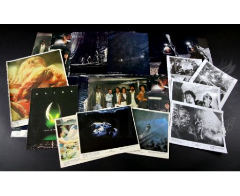 † Alien (1979) Two different styles of lobby card large sets with eight different cards per set, a single chestburster large 
