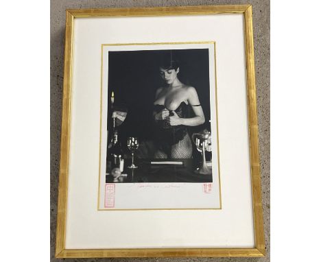 China Hamilton (1946 - 2018) "Therefore We Continue" framed &amp; glazed black &amp; white photograph. Stamped and titled to 