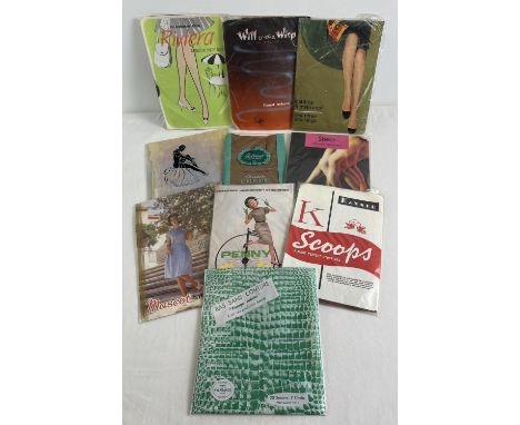 10 assorted vintage pairs of seam free nylon stockings in original packaging. To include Kayser, Lucky Charm, Penny Farthing,