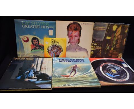 Vinyl Records - David Bowie Ziggy Stardust and Aladdin Sane; Michael Jackson, Thriller; others
