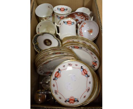 Ceramics - cabinet cups and saucers, early 19th century and later; Royal Crown Derby; an Edwardian transfer printed tea servi