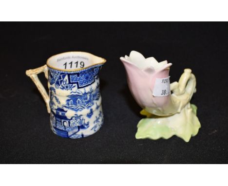 A Royal Worcester bud vase and cream jug (2)