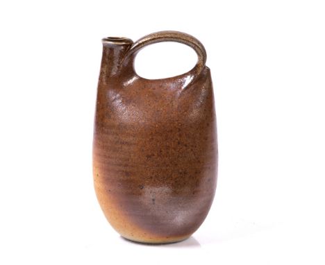 John Leach (b.1939) at Muchelney Pottery Flask impressed potter's and pottery seals 22.5cm high.