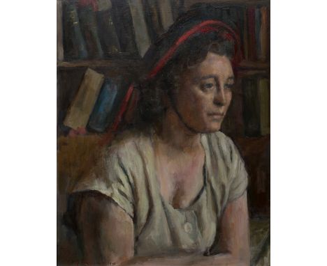 George Weissbort (1928-2013) Portrait of the artist's first wife, 1958 signed and dated (lower left) oils on board 46.5cm x 3
