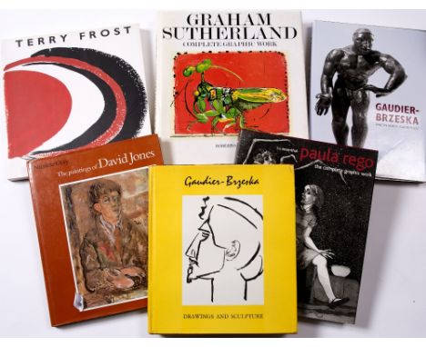 Modern Art Books to include Graham Sutherland, Terry Frost, Paula Rego David Jones and  Gaudier-Brzeska (6).