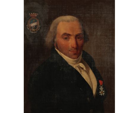 FRENCH SCHOOL, 19TH CENTURY A Directoire style head and shoulders portrait of a gentleman the sitter wearing the LÃ©gion d'ho