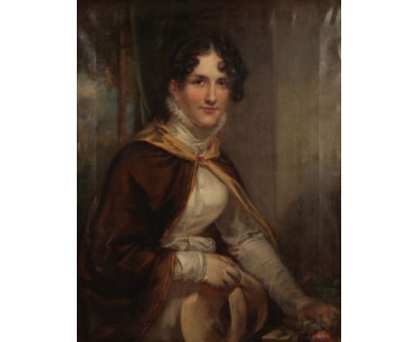 ENGLISH SCHOOL, 19TH CENTURY A portrait of Anna Duckworth later Lady Coltman (1792-1873) half-length, the sitter depicted han