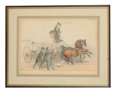 JOHN 'HB' DOYLE (1797-1868) TWO OF 'HB'S SKETCHES' Breaking in the Reform Colt', no. 365, depicting King William IV (1765-183