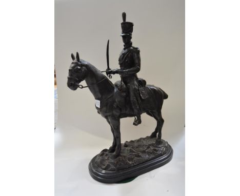 After John Rattenbury Skeaping R.A. (British, 1901-1980), A Trooper of the Light Dragoons, patinated bronze, signed, on a mar