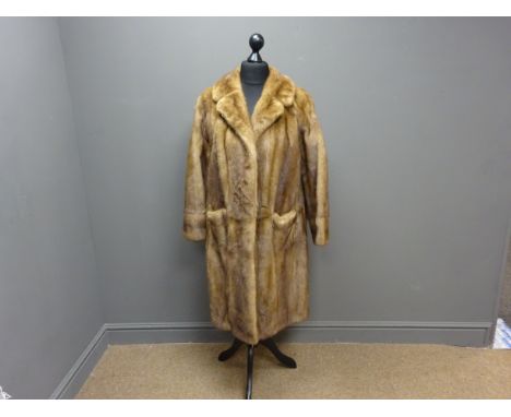 Vintage three quarter length mink fur coat 