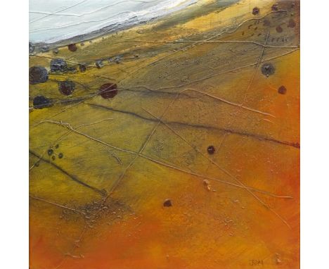 Scaurs Robin Hoods Bay, mixed media on canvas Janet R Moodie (British 1938-2010) 35.5cm x 35.5cm