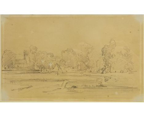 On the Edge of a Village: Summer, pencil drawing by William Collins (British 1788-1847) unsigned 12.5cm x 19.5cmProvenance on