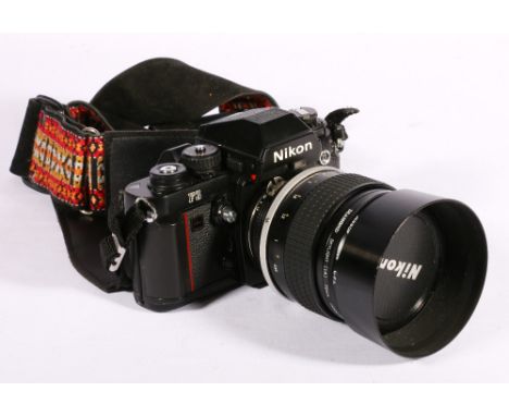 Nikon F3 camera fitted with Nikon Nikkor 85mm lens, F1.4.