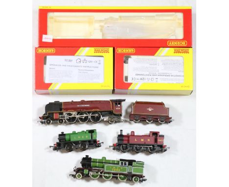 Hornby OO gauge 4-6-2 City of Nottingham locomotive and tender BR 46252, maroon, Bachmann 2-6-2 locomotive LNER 7684,Hornby O