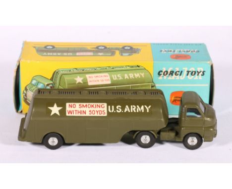 Corgi Toys Major 1134 US Army fuel tanker, boxed   CONDITION REPORT:  Box quite good and crisp.  Only small tears to flaps.  