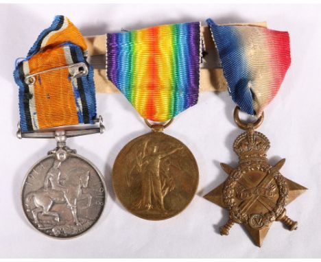 WWI trio, war medal and Victory medal to 10608 SJT F H RICHARDS YORK R. and 1914-15 star 10608 PTE F H RICHARDS YORK R, Yorks