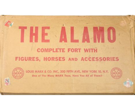 Louis Marx & Co. Marx Toys Walt Disney's official Davy Crockett at the Alamo set with fort, figures, horses and accessories, 