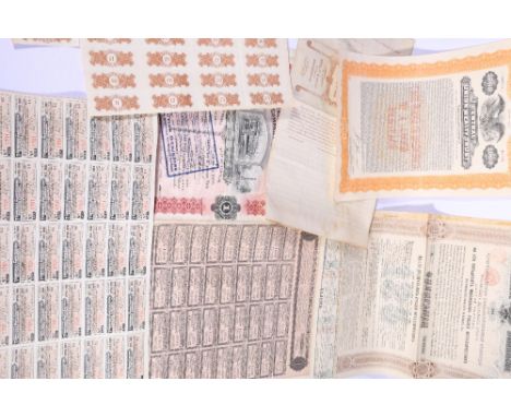 Collection of four Railway Bonds:  (a) Central Union Realty Trust $1000 issue 1929; (b) Tennessee North Easter Railroad; (c) 