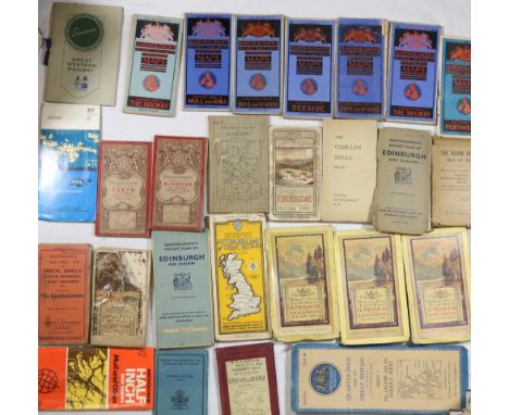 Collection of approximately one hundred Ordnance Survey, Bartholomew and other maps, mostly covering Scotland including Scott