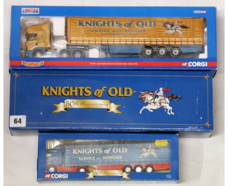 Corgi 1:50 limited edition CC12911 Knights of Old Scania topline curtainside 50th Anniversary edition 1953-2003, with certifi
