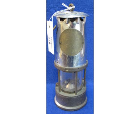 Brass and aluminium Protector Lamp and Lighting Company Ltd. original miner's safety lamp.