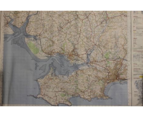 Box of assorted maps to include: Ordnance survey Swansea and the Gower, sheet 159, first series, Great Britain, 7th series, O