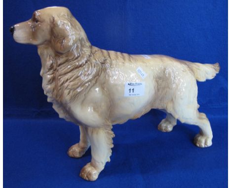 Goebel West German ceramic study of a Golden Retriever, printed marks to base and number: 3003130. CONDITION REPORT: Tail has
