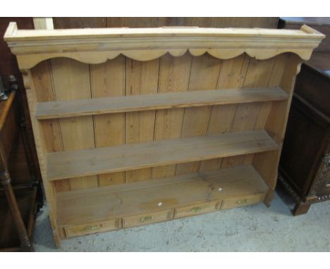 Pine Delft rack with fitted spice drawers and shaped apron.