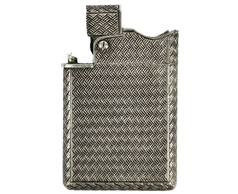 An Asprey &amp; Co Ltd silver engine turned cigarette lighter. Stamped to the interior ASPREY LONDON REGD.NO.856727, London 1