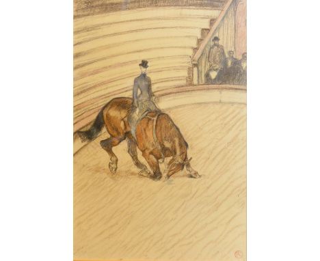 Henri de Toulouse-Lautrec, 1864-1901, France, At the Circus, the Spanish Walk, lithograph in colours, bearing stamp for Liber