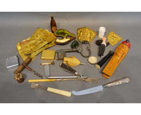 A Corkscrew in the Form of a Gold Club, together with another similar in the form of a key, and various other items to includ