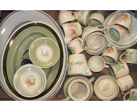 A mixed collection of Susie Cooper to include kestrel shape tea ware with assorted dinner ware (Qty).  Mostly in good conditi