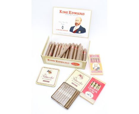 A collection of cigars to include King Edward invincible deluxe &amp; Panatellas a Swisher product together with Geneva Clubs