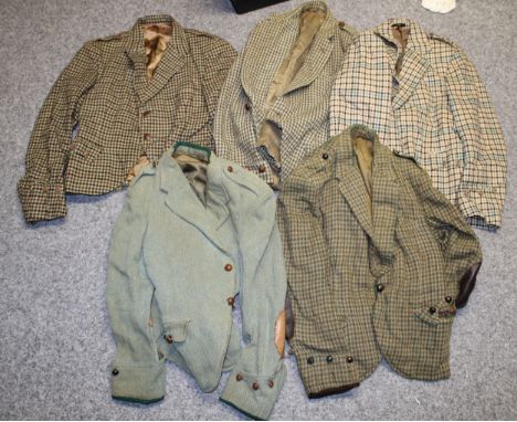 A collection of Scottish traditional Highland dress tweed Argyll kilt jackets the condition varies from good to very good wit