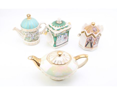 Sadler teapots to include a Henry VIII and Six Wives, Hamlet, Shooting and a lustre teapot (4).  In good condition with no ob