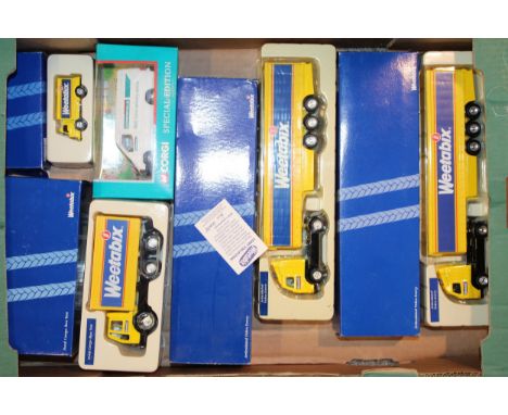 A collection of boxed die cast model vehicles by Corgi Toys to include 'Weetabix' delivery lorries, special editions 'Somerfi