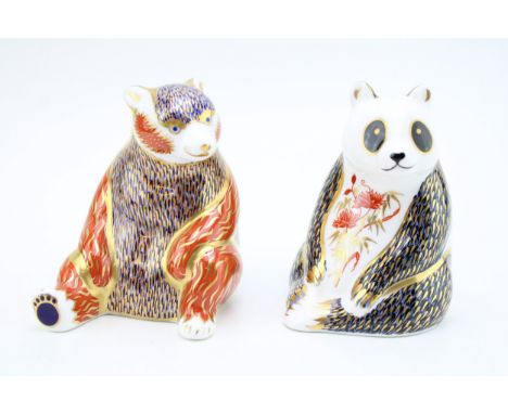 A Royal Crown Derby paperweight, Honey Bear, date mark for 1995 (LVIII), modelled by Robert Jefferson and decoration design b