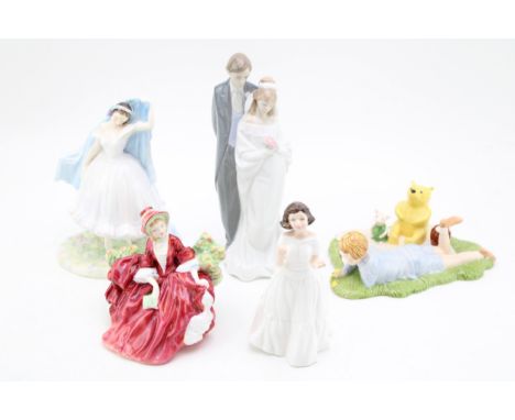 A collection of ceramic figure to include Royal Doulton, Winnie the Pooh, "Summers Day Picnic" WP21, Royal Doulton figures "L