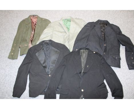 A collection of c20th Scottish highland tweed &amp; dress Argyll kilt jackets generally good condition with signs of used and