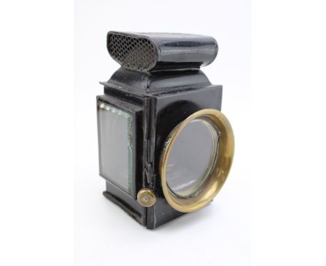 Raydyot Patent Motor lamp an early 20th century oil lamp for car/wagon, pat no. 227291-24, brass bezel with oriignal glass. t