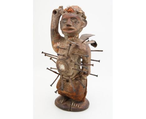 A Nkisi Nkondi power figure, Congo, West Africa Afican tribal art  Excellent original as found condition, 41 cm tall