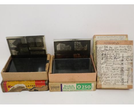 Eight boxes of mixed glass negatives, mainly topographical examples. UK P&amp;P Group 1 (£16+VAT for the first lot and £2+VAT