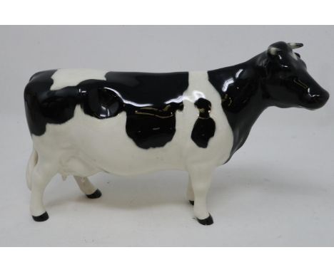 Beswick Friesian cow CH Claybury Leegwater, no cracks or chips, H: 12 cm. UK P&amp;P Group 1 (£16+VAT for the first lot and £