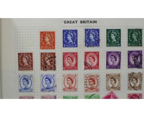 Thirty eight mint first class stamps, mainly mint Machins to 75p, used Machins including blocks and a GB  album 1953-1970. UK