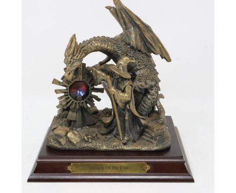 The Tudor Mint Myth &amp; Magic: a large cast pewter figure. Dragon of the East, limited edition number 402/1250, H: 15 cm, b