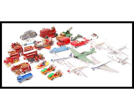 A collection of vintage original scale diecast model vehicles and aviation by Corgi , Dinky and Matchbox to include; Corgi ' 