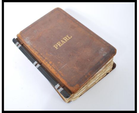 A fantastic vintage early 20th century Pearl Insurance folio ledger document folder dating from 1927 to include marine, coal 
