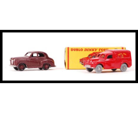 Two diecast scale model vehicles to include; Dinky 068 Royal Mail Van in the original box and Bradscar Hove Austin 7 loose. B