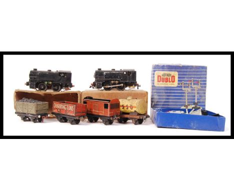 Two vintage original Trix Twin Railway ( TTR ) 00 Gauge model railway trainset locomotives to include; 2 x 2 / 515 Tank Loco 